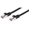 C-TECH kabelis patchcord Cat6, FTP, juodas, 1m
