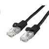 C-TECH kabelis patchcord Cat6, UTP, juodas, 1m