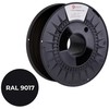 C-TECH Spausdinimo virvelė (gija) PREMIUM LINE, PETG, transportavimo juoda, RAL9017, 1.75mm, 1kg