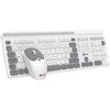 C-Tech Klaviatūra ir pelė C-TECH klaviatūra su pele WLKMC-05W, belaidis rinkinys 2,4 GHz, CZ, balta