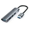 C-Tech USB HUB C-TECH UHB-U3-AL, USB šakotuvas, 4x USB 3.2 Gen 1, aliuminio korpusas