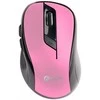 C-TECH pelė WLM-02, juodai rožinė, belaidė, 1600DPI, 6 mygtukai, USB nano imtuvas