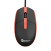 Pelė C-Tech C-TECH Myś WM-10 juoda/raudona USB