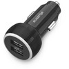 Car charger ALIGATOR, 2xUSB 2,4A, original juodas