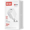 ColorWay 1x USB-C/ mains charger/ GaN/ PD/ PPS/ 25W/ Baltas