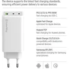 ColorWay įkroviklis: 2x USB-C, 1x USB-A / GaN / PD / PPS / 100 W / Baltas