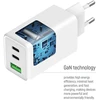 ColorWay įkroviklis: 2x USB-C, 1x USB-A / GaN / PD / PPS / 100 W / Baltas