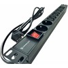 Šakotuvas Conexpro 19" distribution panel 8x 230V FR, 16A, 1.4m, juodas