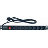 Šakotuvas Conexpro 19" distribution panel 8x 230V FR, 16A, 1.4m, juodas