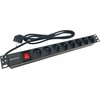 Šakotuvas Conexpro 19" distribution panel 8x 230V FR, 16A, 1.4m, juodas