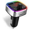 CONNECT IT CarRGB Wireless FM transmitter, 2xUSB+MicroSD, Sidabrinis