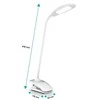 CONNECT IT CLIP LED stalinė lempa su segtuku, Baltas