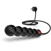 CONNECT IT ilgintuvas 230 V, 5 lizdai, 2 m, su jungikliu (juodas)