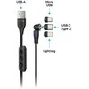 CONNECT IT Magnetic PowerLink 3in1 laidas (USB-C/Lightning/MicroUSB), 2m