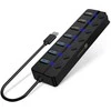 CONNECT IT USB Hub Mighty Switch 2, 4xUSB 3.0, 3xUSB 2.0, išorinis, juoda