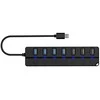 CONNECT IT USB Hub Mighty Switch 2, 4xUSB 3.0, 3xUSB 2.0, išorinis, juoda