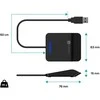 CONNECT IT USB eID ir lustinių kortelių skaitytuvas, juodas