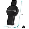 „CONNECT IT WatchTravelCharge“ belaidis įkroviklis, skirtas „Apple“ ir „Samsung Watch“, juodas