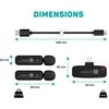 Mikrofonas Connect IT CONNECT IT Mikrofonas ClipMic 2x Bezprzewodowy Lavalier mikrofon su odbiornikiem złącze Lightning juoda