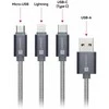 CONNECT IT Wirez 3in1 USB-C ir Micro USB bei Lightning, sidabro pilka, 1,2 m
