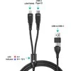 CONNECT IT Wirez 4in1 1x USB-C, 1x Lightning, 1,25 m, Juodas