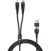 Kabelis USB Connect IT CONNECT IT Nabíjecí kabelis Wirez 4v1, USB-C/USB, Lightning/USB-C, 1.25m, juoda