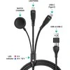 CONNECT IT Nabíjecí kabelis Wirez 6v1, USB-C/USB, Lightning, Bezdrátová nabíječka na hodinky, 1.25m, juoda