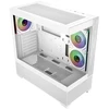 „Cooler Master Elite 690 Wood“, ATX, permatomas šoninis skydelis, 3x 120 mm ARGB ventiliatoriai, baltas
