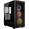 „Corsair 3200D RS ARGB“ kompiuterio korpusas, vidutinio dydžio bokštas, ATX, grūdintas stiklas – pilkas