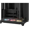 „Corsair AIR 5400 RS-R ARGB“ korpusas, vidutinio dydžio bokštas, grūdintas stiklas, RGB ir juodas, komplekte yra 3 x 120 mm ventiliatoriai