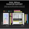 „Corsair FRAME 4000X RS“ kompiuterio korpusas, „Midi-Tower“, E-ATX - 4x RS120 ventiliatoriai, baltas