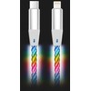 Duomenų kabelis ALIGATOR POWER 3A 30W, USB-C/Lightning, 1,2 m šviesus
