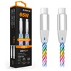 Data cable ALIGATOR POWER 3A 65W, USB-C/USB-C, 1.2m luminous
