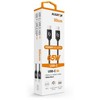 Data cable ALIGATOR POWER 65W, USB-C/USB-C 3A, 0.5m juodas