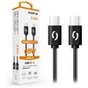 Data cable ALIGATOR POWER 65W, USB-C/USB-C 3A, 2.5m juodas