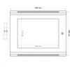 DATACOM 19" rack 9U/450 mm BK (glass) juodas