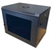 DATACOM 19" rack 9U/450 mm BK (glass) juodas