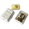 DATACOM Data socket STP CAT5E 1xRJ45 baltas