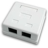 DATACOM Data socket STP CAT5E 2xRJ45 baltas
