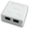 DATACOM Data socket STP CAT5E 2xRJ45 baltas
