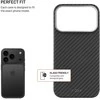 Dėklas Fixed Fiksuotas „MagVelar“ | Galinis dangtelis | „Apple“ | „iPhone 17 Pro“ | Aramidinis | Juodas | „MagSafe“ palaikymas