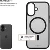 Dėklas Fixed SUTAISYTAS „MagMisty“ galinis dangtelis su „MagSafe“ palaikymu, skirtas „Apple iPhone 17“, juodas