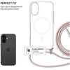 Fixed FIKSUOTAS „MagPure“ kaklo dėklas su rožiniu dirželiu, skirtas „Apple iPhone 17“