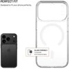Dėklas Fixed FIKSUOTAS „MagShell“ galinis dangtelis su „Magsafe“ palaikymu, skirtas „Apple iPhone 17 Pro“, skaidrus