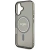Guess GUHMP16SHFGEREK Apple iPhone 16 6.1″ juodos spalvos kietas dėklas IML Glitter Circle MagSafe