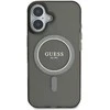 Guess GUHMP16SHFGEREK Apple iPhone 16 6.1″ juodos spalvos kietas dėklas IML Glitter Circle MagSafe