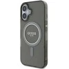 Guess GUHMP16SHFGEREK Apple iPhone 16 6.1″ juodos spalvos kietas dėklas IML Glitter Circle MagSafe