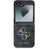 Guess PU 4G Metal Logo Samsung Galaxy Z Flip6 dėklas telefonui pilkos spalvos