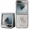 Guess PU 4G Metal Logo dėklas skirtas Samsung Galaxy Z Flip 6/7 FE rožinės spalvos