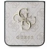 Guess PU 4G Metal Logo dėklas skirtas Samsung Galaxy Z Flip 6/7 FE rožinės spalvos